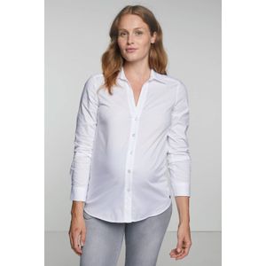 Blouse - Effen - Katoen - Lange Mouw - Normale Pasvorm