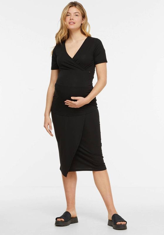 LOVE2WAIT - Voedingsshirt - Katoen - V-hals - Korte Mouwen