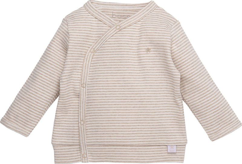 BESS T-Shirt Overslag Pinstripe Sand