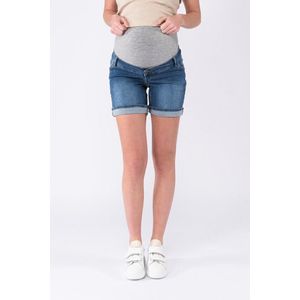 LOVE2WAIT Slim Fit Denim Short Donkerblauw