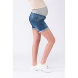 LOVE2WAIT Slim Fit Denim Short Donkerblauw
