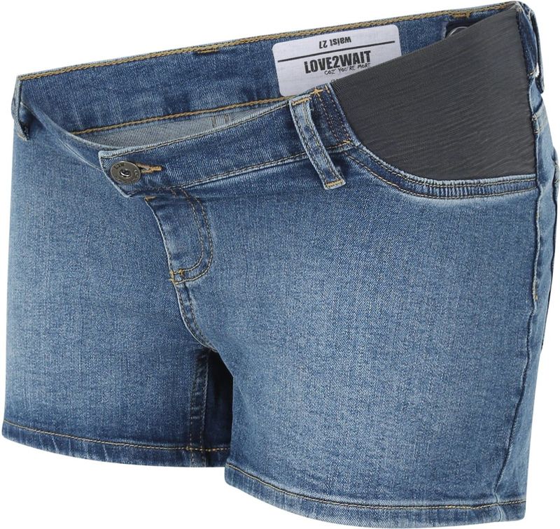 Denim - Zwangerschapsbroek - Effen - Heavy Washed - Regular Fit - Mid Waist