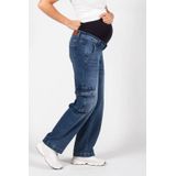 LOVE2WAIT - Zwangerschapsjeans - Denim - Blauw - Elastische Tailleband
