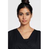 Blouse - Effen - Viscose - Gedrapeerd - Normale Pasvorm