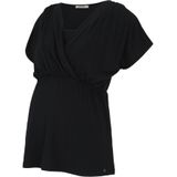 Blouse - Effen - Viscose - Gedrapeerd - Normale Pasvorm