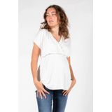 Voedingsshirt - Effen - Jersey - Normale Pasvorm - Kwartmouw