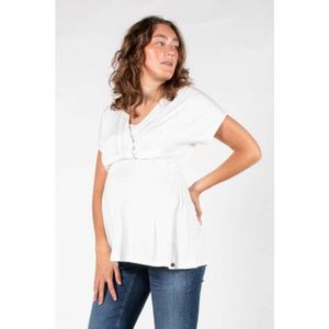 Voedingsshirt - Effen - Jersey - Normale Pasvorm - Kwartmouw