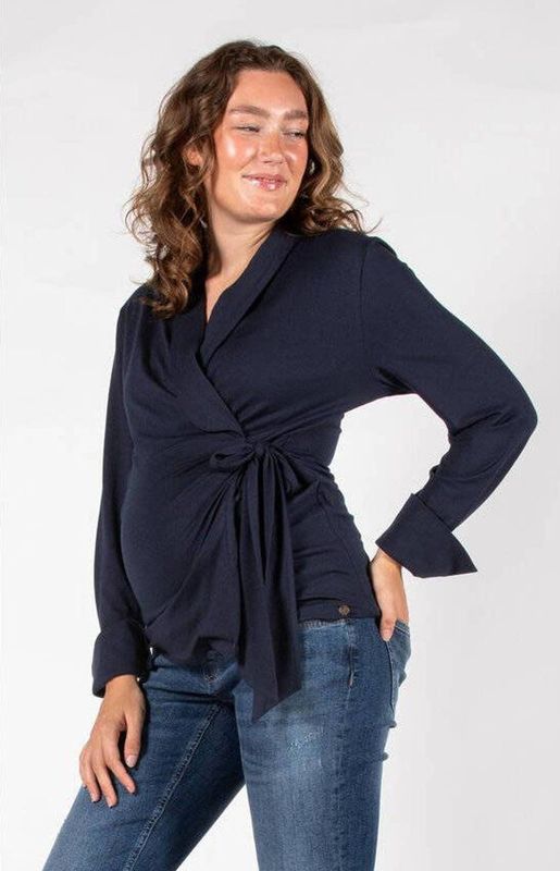 LOVE2WAIT - Blouse - Navy - Wijde Blouse - Lange Mouw