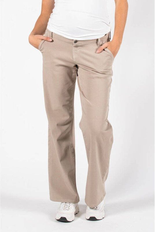 LOVE2WAIT - Broek - Sand - Zwangerschapsbroeken - High Waist - Regular Fit