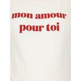 LOVE2WAIT - Zwangerschaps T-shirt - Wit - Katoen