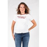 LOVE2WAIT - Zwangerschaps T-shirt - Wit - Katoen