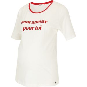 LOVE2WAIT - Zwangerschaps T-shirt - Wit - Katoen