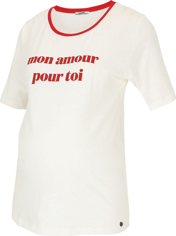 LOVE2WAIT - Zwangerschaps T-shirt - Wit - Katoen
