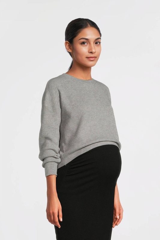 LOVE2WAIT - Trui - Grijs Gemêleerd - Gebreide Truien