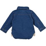 Bess - Blouse - Blauw - Jog Denim Kwaliteit - Lange Mouwen