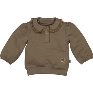 BESS - Longsleeve - Stretchkatoen - Met Ruches en Broderie-Details