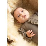 BESS - Boxpak - Walnut Bruin - Met Ruffles - Lange Mouwen - Drukknoopsluiting