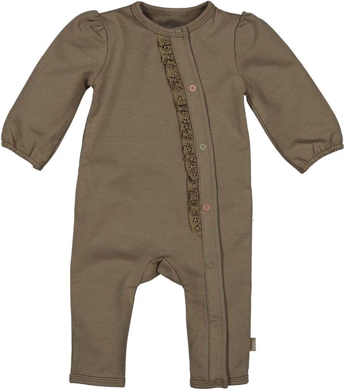 BESS - Boxpak - Walnut Bruin - Met Ruffles - Lange Mouwen - Drukknoopsluiting