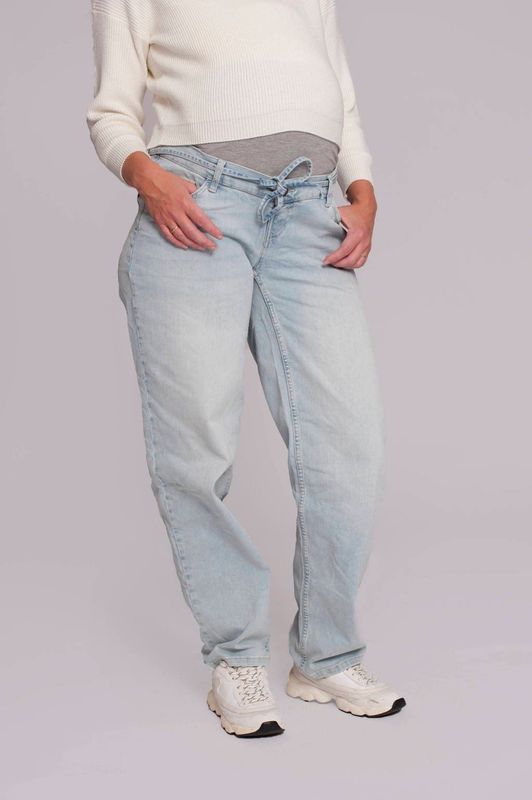 LOVE2WAIT - Tapered Jeans - Light Blue Denim - Zwangerschapskleding