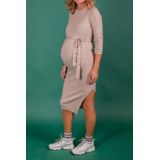 LOVE2WAIT - Midi Jurk - Jersey - Met Ronde Hals en Ceintuur