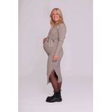 LOVE2WAIT - Midi Jurk - Jersey - Met Ronde Hals en Ceintuur