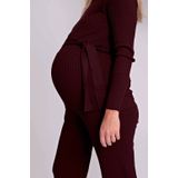 LOVE2WAIT - Longsleeve - Donkerrood - Rib Gebreid