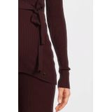 LOVE2WAIT - Longsleeve - Donkerrood - Rib Gebreid