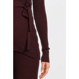 LOVE2WAIT - Longsleeve - Donkerrood - Rib Gebreid