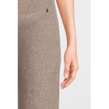 LOVE2WAIT - Wide Leg High Waist - Zwangerschapsbroek - Beige - Rib Gebreid