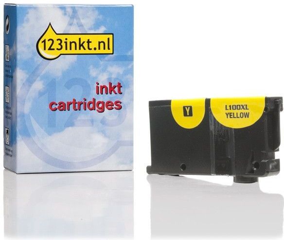 123inkt - Lexmark Nr.100XL - Cartridge - Geel - Hoge Capaciteit - Inhoud 9,6 ml