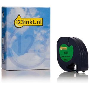 Dymo S0721640 / 91204 plastic tape groen 12 mm (123inkt huismerk)