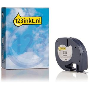 Dymo S0721730 / 91208 tape metaalkleurig zilver 12 mm (123inkt huismerk)