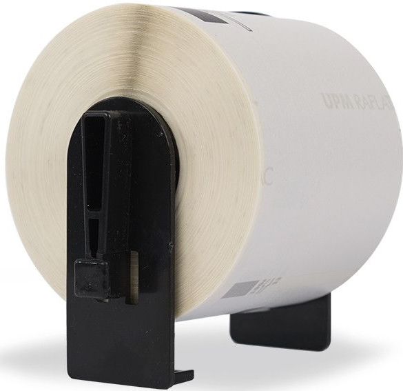 123inkt - DK-22205 - Continuepapiertape - Wit - Permanente Plaklaag