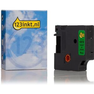 123inkt - Dymo S0720740 Tape - Zwart op Groen - Geschikt voor Dymo Beletteringsystemen
