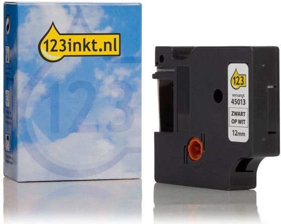 Dymo - D1 Tape - Zwart op Wit - 12 mm - 7 Meter