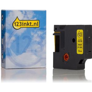 123inkt - Dymo S0720580 - Tape - Zwart op Geel - Compatibel met Dymo Beletteringsystemen