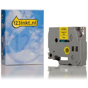 Brother - TZe-FX621 - ID Tape - Zwart op Geel - 9 mm - 8 Meter