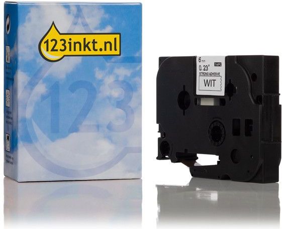 Brother - TZe-S211 - Tape - Zwart op Wit - 6 mm - 8 Meter