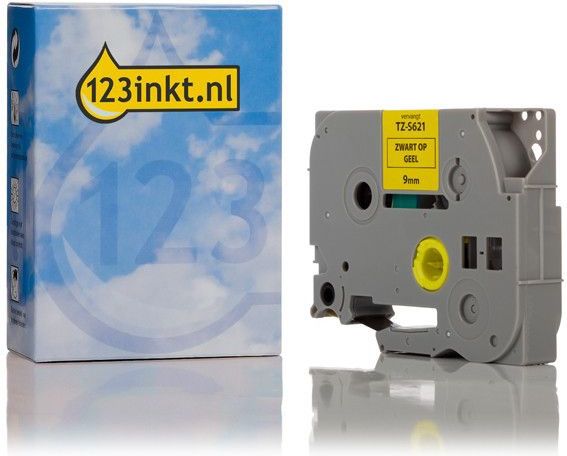 Brother - TZe-S621 - Tape - Zwart op Geel - 9 mm Breed - 8 Meter
