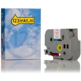 Brother - TZe-252 - Tape - Rood op Wit - 24 mm - 8 meter