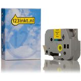 123inkt - Brother TZe-651 Tape - Zwart op Geel - 24 mm x 8 meter