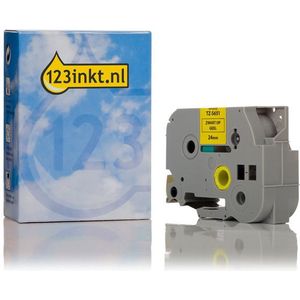 Brother - TZe-S651 - Tape - Zwart op Geel - 24 mm - 8 Meter