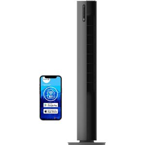 Clean Air Optima® CA-407G - Hoge Luxe Torenventilator - Ventilator met Ionisator - Stoffilter - 12 Snelheden - Extreem stil! 10dB