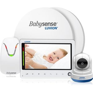 LUVION® Prestige Touch 3 Babyfoon met Camera + LUVION® Babysense 7 - Sensormatje - 5 Sterren Veiligheidsvoordeelbundel