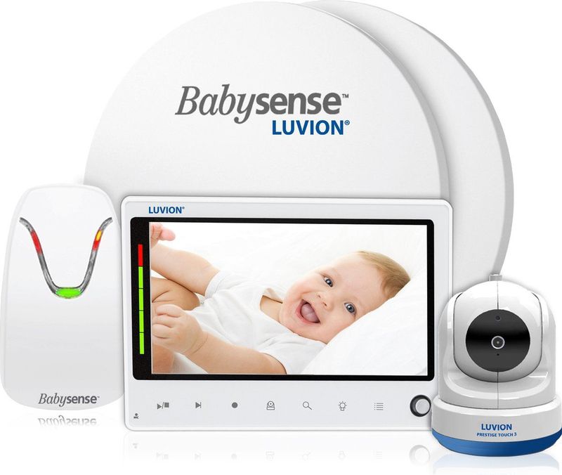 LUVION® Prestige Touch 3 Babyfoon met Camera + LUVION® Babysense 7 - Sensormatje - 5 Sterren Veiligheidsvoordeelbundel