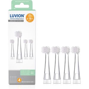 LUVION® Opzetborstel - 3 tot 18 maanden - Set 4 stuks - geschikt voor baby's