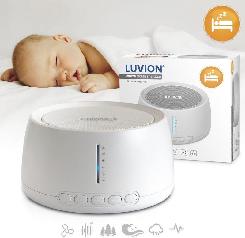 Luvion - White Noise Machine PRO - Kalmerende Slaaphulp - 30 Rustgevende Geluiden