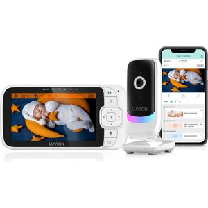 LUVION® Essential Connect - Babyfoon met Camera én App - Uitbreidbaar tot 4 Baby Camera's - Premium HD Wifi Baby Monitor