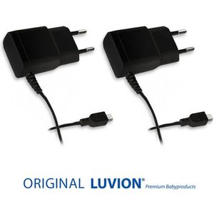 LUVION® Originele Zwarte Luvion Easy, Platinum 3, Platinum Ultra & Essential 2 Adapter Duopack - Met behoud van garantie - Geschikt voor Luvion® Easy (Plus), Platinum 3 (Black), Platinum Ultra (Black) & Essential 2 (Black)