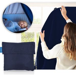 LUVION® Portable Blackout Curtain - Navy - Verduisteringsgordijn met zuignappen - Geschikt voor alle ramen tot maximaal 130x200cm